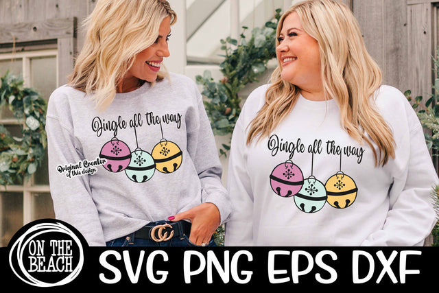 Jingle All The Way - Ornaments - SVG PNG EPS DXF SVG On the Beach Boutique 