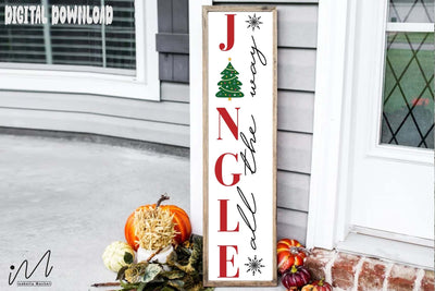 Jingle all the way porch svg, Christmas porch sign svg, Home decor svg, Christmas holiday porch sign SVG Isabella Machell 