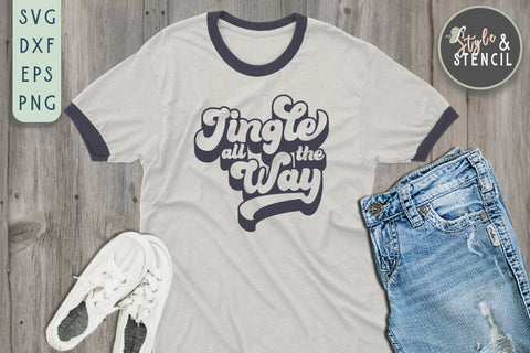 Jingle all the Way Retro SVG SVG Style and Stencil 