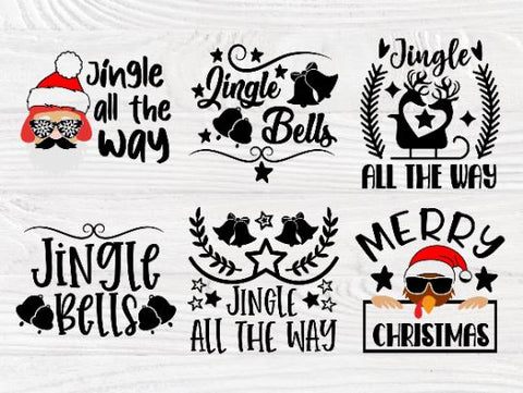 Jingle All the Way SVG Bundle, Christmas Shirt Svg SVG TonisArtStudio 