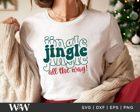 Jingle All The Way SVG | Christmas Shirt SVG SVG Wood And Walt 