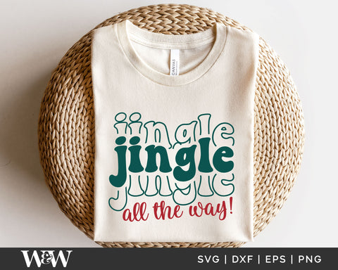 Jingle All The Way SVG | Christmas Shirt SVG SVG Wood And Walt 