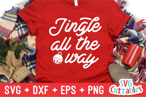 Jingle All The Way svg - Christmas svg - Cut File - svg - eps - dxf - png - Silhouette - Cricut file - Digital File SVG Svg Cuttables 