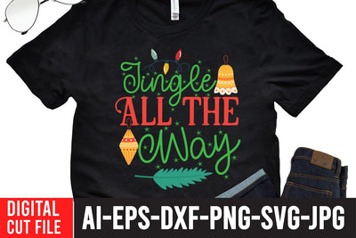 Jingle All the Way SVG Cut File SVG BlackCatsMedia 