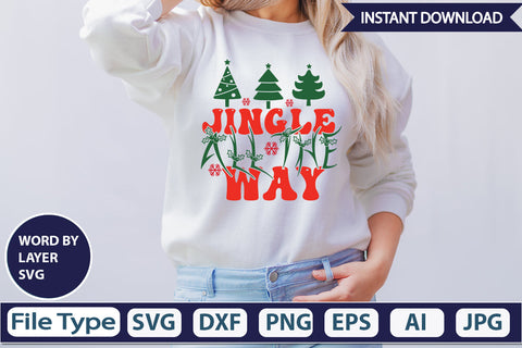 Jingle All The Way SVG Cut File SVGs,Quotes and Sayings,Food & Drink,On Sale, Print & Cut SVG DesignPlante 503 