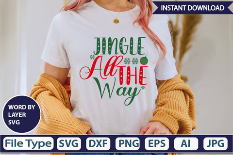 Jingle All The Way SVG Cut File SVGs,Quotes and Sayings,Food & Drink,On Sale, Print & Cut SVG DesignPlante 503 