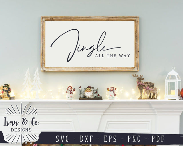 Jingle All the Way SVG Files | Christmas SVG | Holidays SVG | Winter SVG | Commercial Use | Cricut | Silhouette | Digital Cut Files (1099200365) SVG Ivan & Co. Designs 
