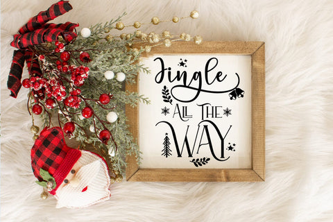 Jingle All the Way SVG I Christmas Door Sign SVG I Christmas SVG SVG Happy Printables Club 