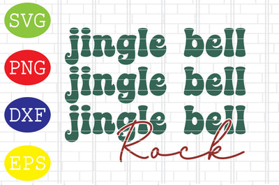Jingle Bell Rock Svg, Merry Christmas Svg, Santa Svg, Christmas Holiday Svg, Png, Eps, Dxf Files SVG DigitalSvgFiles 