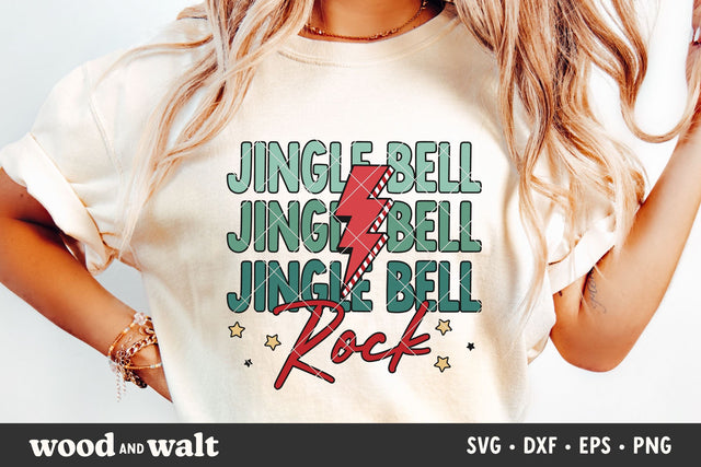 Jingle Bell Rock SVG | Retro Christmas PNG | Jolly Vibes Design SVG Wood And Walt 