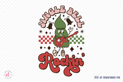 Jingle Bell Rockin, Groovy Christmas Sublimation Sublimation CraftLabSVG 