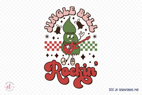 Jingle Bell Rockin, Groovy Christmas Sublimation Sublimation CraftLabSVG 