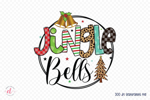 Jingle Bells, Christmas Sublimation Design Sublimation CraftLabSVG 
