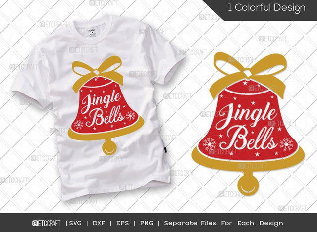 Jingle Bells SVG Cut File | Christmas Svg | Holiday Svg | Winter Svg | Santa Svg | Merry Christmas Svg | T-shirt Design SVG ETC Craft 