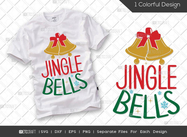 Jingle Bells SVG Cut File | Christmas Svg | Holiday Svg | Winter Svg | Santa Svg | Merry Christmas Svg | T-shirt Design SVG ETC Craft 
