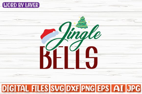 JINGLE BELLS SVG cut file SVG Blessedprint 