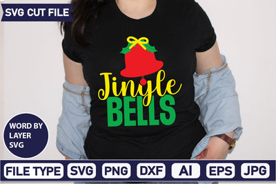 Jingle Bells SVG Cut File SVGs quotes-and-sayings food-drink mini-bundles print-cut on-sale Clipart Clip Art Sublimation or Vinyl Shirt Design SVG DesignPlante 503 