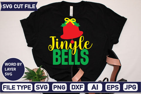 Jingle Bells SVG Cut File SVGs quotes-and-sayings food-drink mini-bundles print-cut on-sale Clipart Clip Art Sublimation or Vinyl Shirt Design SVG DesignPlante 503 