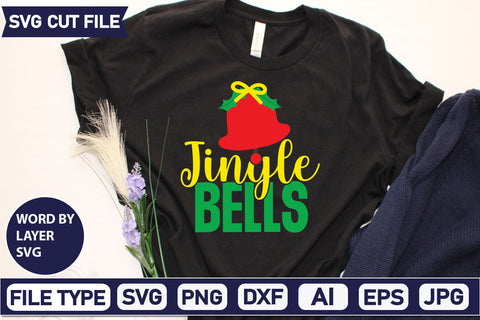 Jingle Bells SVG Cut File SVGs quotes-and-sayings food-drink mini-bundles print-cut on-sale Clipart Clip Art Sublimation or Vinyl Shirt Design SVG DesignPlante 503 