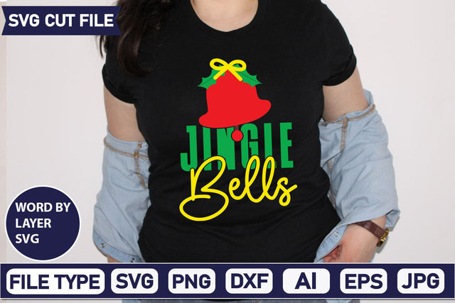Jingle Bells SVG Cut File SVGs quotes-and-sayings food-drink mini-bundles print-cut on-sale Clipart Clip Art Sublimation or Vinyl Shirt Design SVG DesignPlante 503 