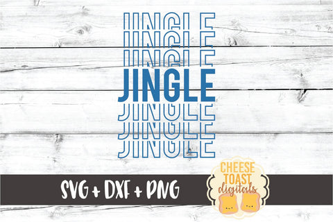 Jingle - Christmas Mirror Word SVG PNG DXF Cut Files SVG Cheese Toast Digitals 