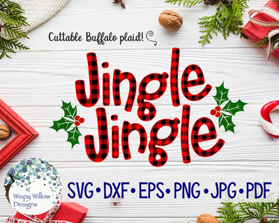 Jingle Jingle | Buffalo Plaid Christmas SVG SVG Wispy Willow Designs 