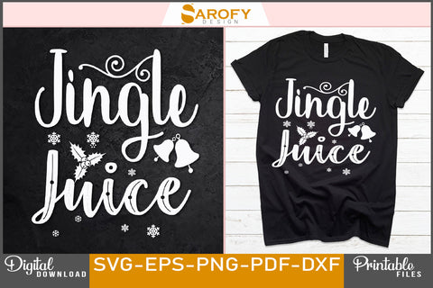 Jingle Juice Christmas Design SVG Cut File SVG Sarofydesign 