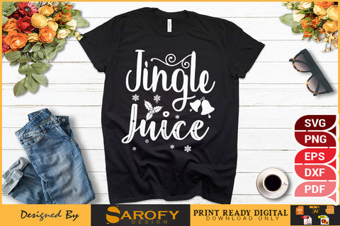 Jingle Juice Christmas Design SVG Cut File SVG Sarofydesign 