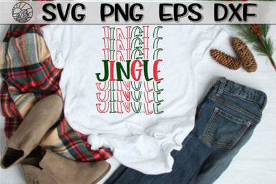 Jingle - Mirrored -SVG - DXF - EPS - PNG SVG On the Beach Boutique 