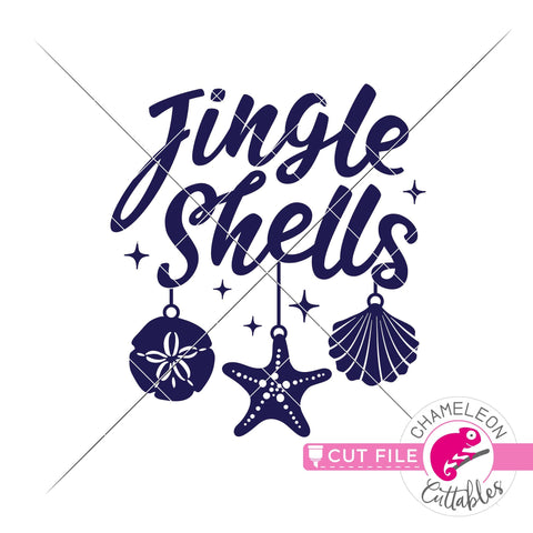 Jingle Shells Christmas beach svg png dxf SVG Chameleon Cuttables 