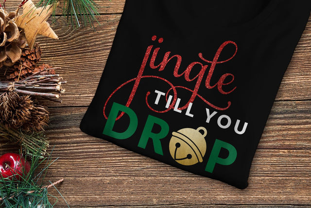 Jingle Till You Drop Christmas Sleighbell SVG Designed by Geeks 