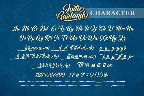 Jodie Garland Scipt Font Lettersams 