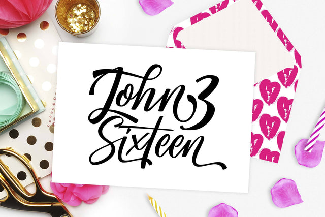 John 3:16 | Christian cut file SVG TheBlackCatPrints 