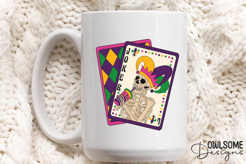 Joker Tarot Mardi Gras PNG Sublimation Sublimation Owlsome.Designs 