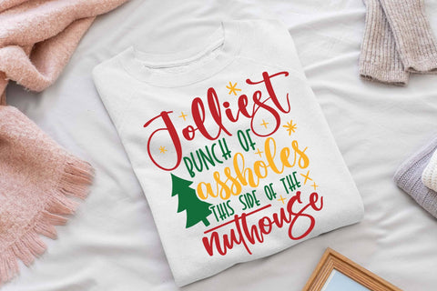 Jolliest Bunch of Assholes This Side of the Nuthouse svg, Christmas svg, Xmas movie quote svg,, Silhouette svg, Cut files, Funny Christmas svg, Christmas t shirt svg, Christmas mug svg, Snow svg, Christmas tree SVG Isabella Machell 