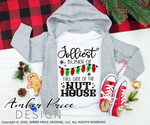 Jolliest bunch of Cousins this side of the nut house SVG PNG DXF | Cousins Christmas Shirts SVG SVG Amber Price Design 