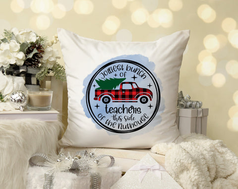 Jolliest Bunch Of Teachers This Side Of The Nuthouse PNG For Sublimation, Funny Teacher Christmas PNG Sublimation HappyDesignStudio 