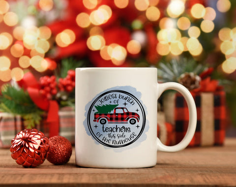 Jolliest Bunch Of Teachers This Side Of The Nuthouse PNG For Sublimation, Funny Teacher Christmas PNG Sublimation HappyDesignStudio 