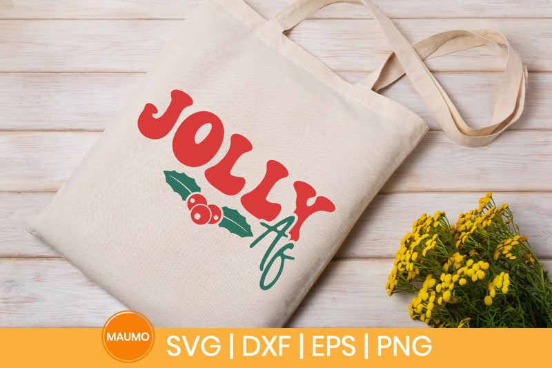 Jolly af | Christmas svg quote SVG Maumo Designs 