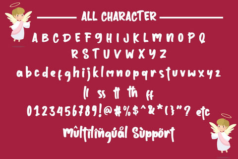 Jolly Angel Font Stefani Letter 