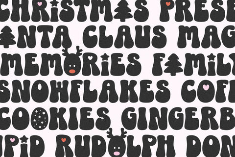 Jolly Days - Retro Christmas Font Font KA Designs 