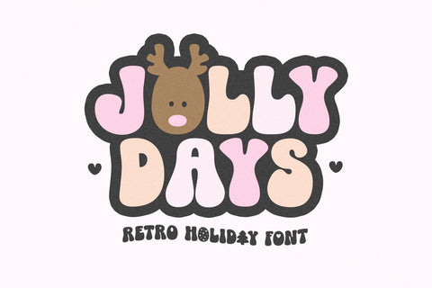 Jolly Days - Retro Christmas Font Font KA Designs 