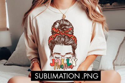 Jolly Mama Christmas Sublimation PNG Sublimation Freeling Design House 