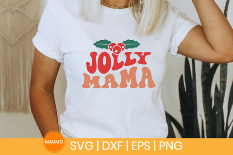 Jolly mama christmas svg quote SVG Maumo Designs 