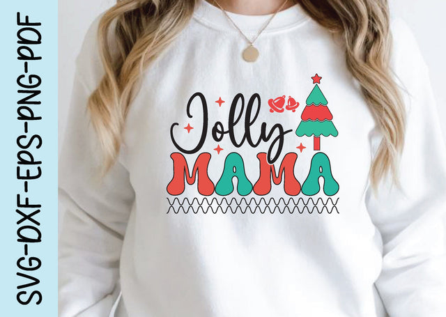 jolly mama, Retro Christmas Svg Design SVG designstore 