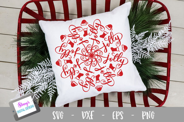 Jolly Mandala SVG - Christmas Mandala SVG SVG Stacy's Digital Designs 