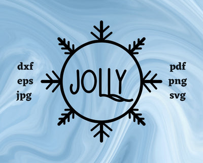 Jolly Snowflake SVG Cut File SVG Northern Light SVG 