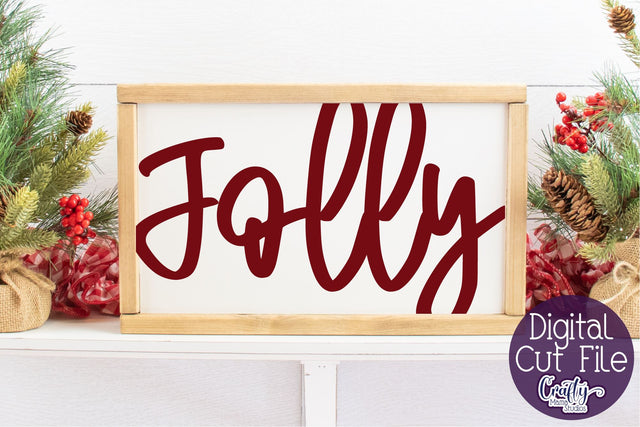 Jolly Svg, Christmas Farmhouse Cut File SVG Crafty Mama Studios 
