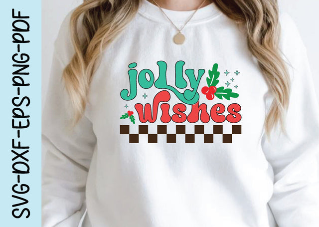 jolly wishes, Retro Christmas Svg Design SVG designstore 