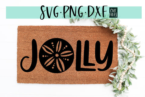 Jolly with Sand Dollar SVG | Beachy Christmas SVG Design SVG RedFoxDesignsUS 